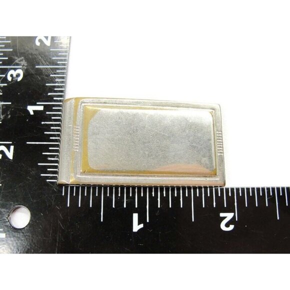 Classic Plain Silver Tone Metal Wear Money Clip Stainless Wallet CC Cash Holder - Picture 7 of 7
